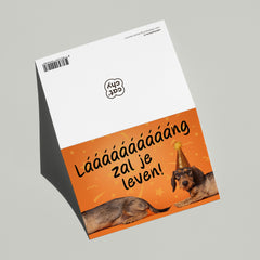 Lang zal ze leven kaart met teckel - Catchy Store