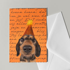 Verjaardagskaart met teckel - Catchy Store
