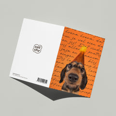 Verjaardagskaart met teckel - Catchy Store
