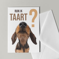 Felicitatiekaartje met teckel