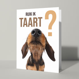 Felicitatiekaartje met teckel