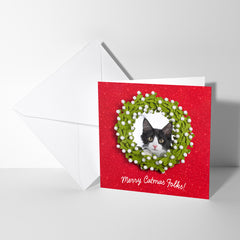Merry Catmas kerstkaart - Catchy Store
