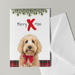 Merry X-mas kaart met hond - Cat'chy Store

