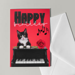 Kaartje Happy Birthday met Kat - Catchy Store