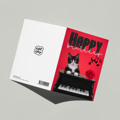 Kaartje Happy Birthday met Kat - Catchy Store