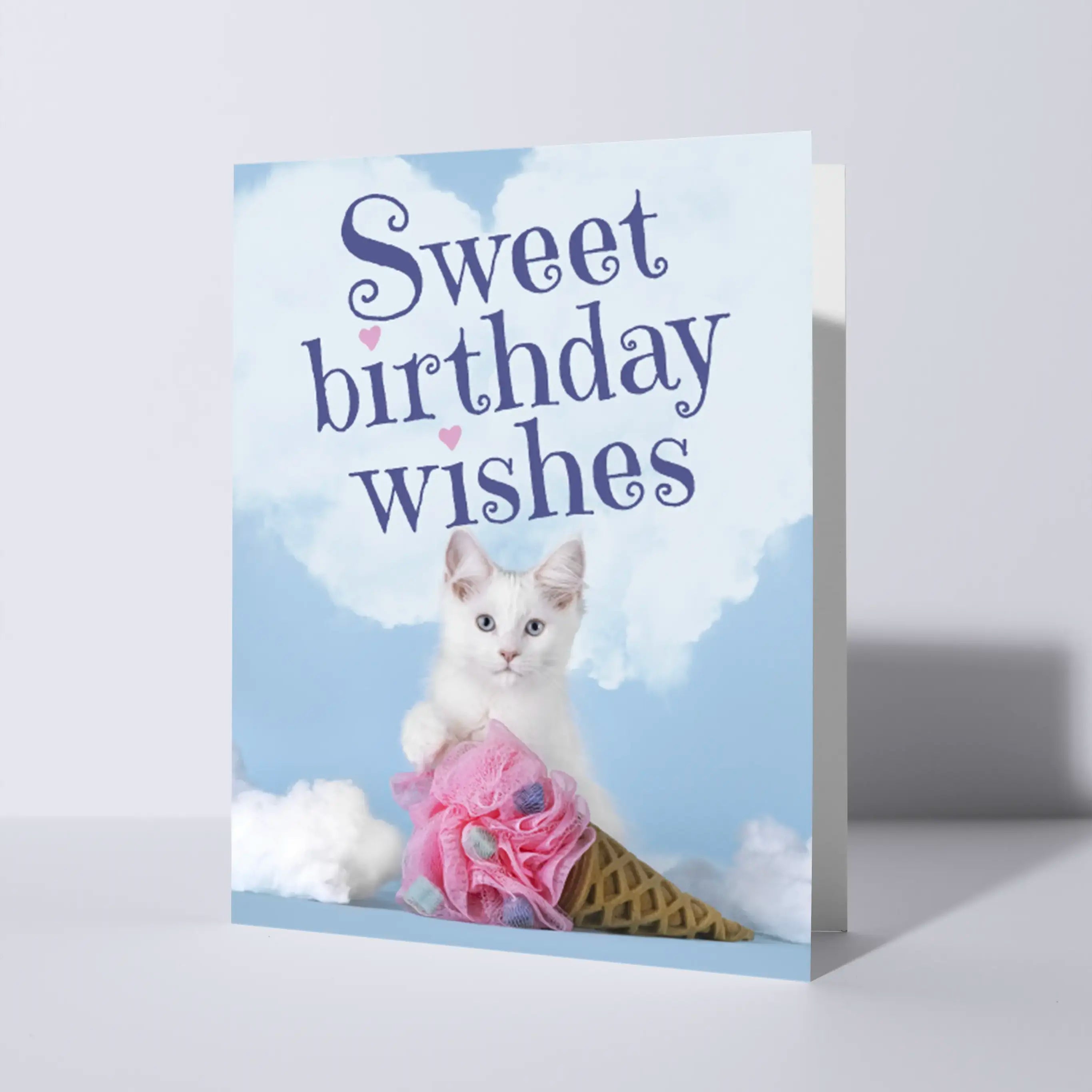 Sweet Birthday verjaardagskaart met kat