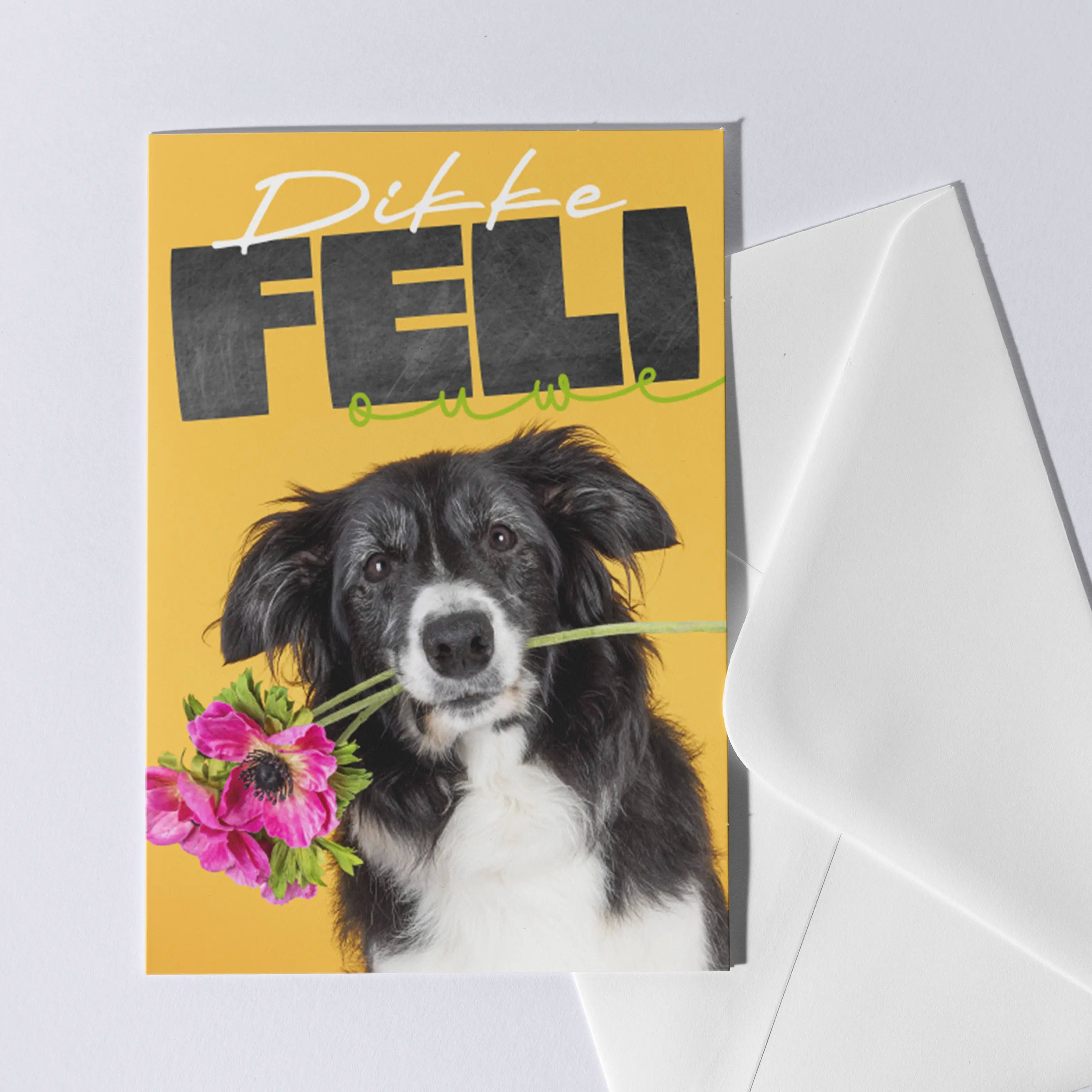 Dikke Feli kaart voor die 'ouwe'