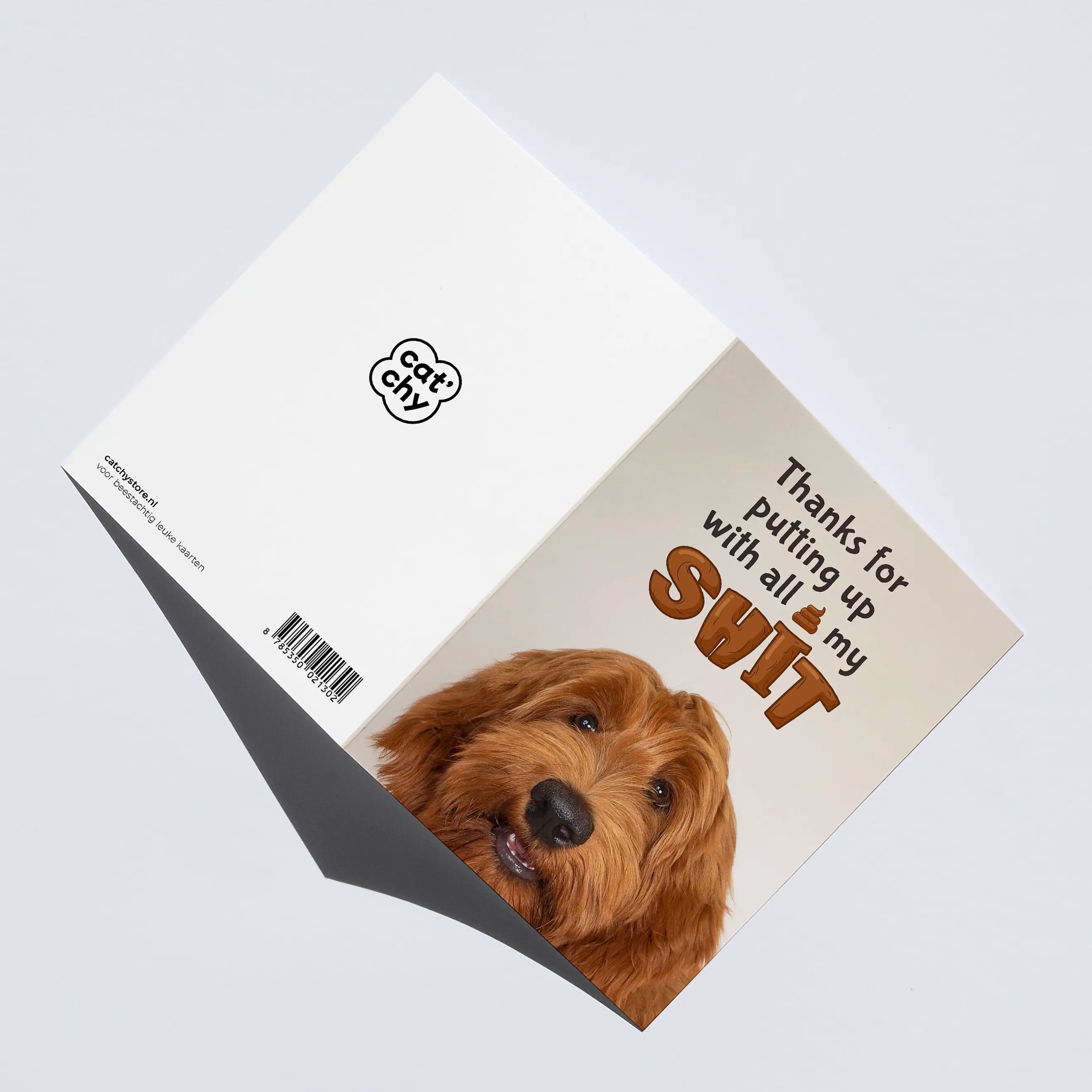 Grappig bedankt kaartje met hond
