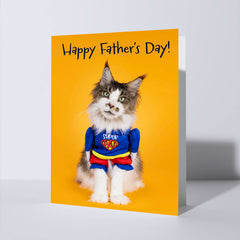 Vaderdagkaart met Super Kat