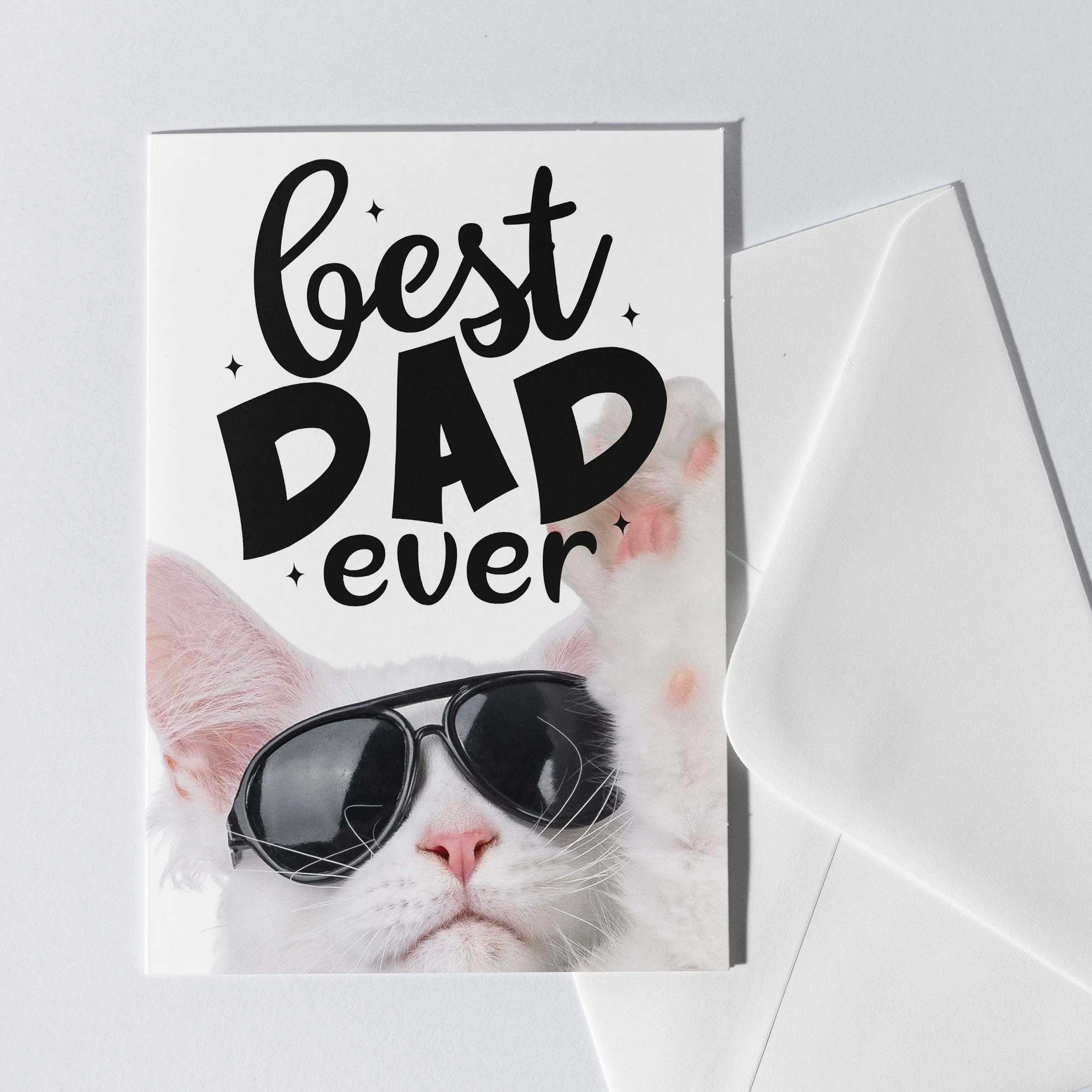 Best dad kaart met Kat
