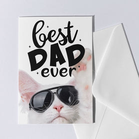 Best dad kaart met Kat