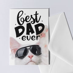 Best dad kaart met Kat