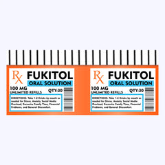 Grappig beker met opdruk medicijnpotje Fukitol