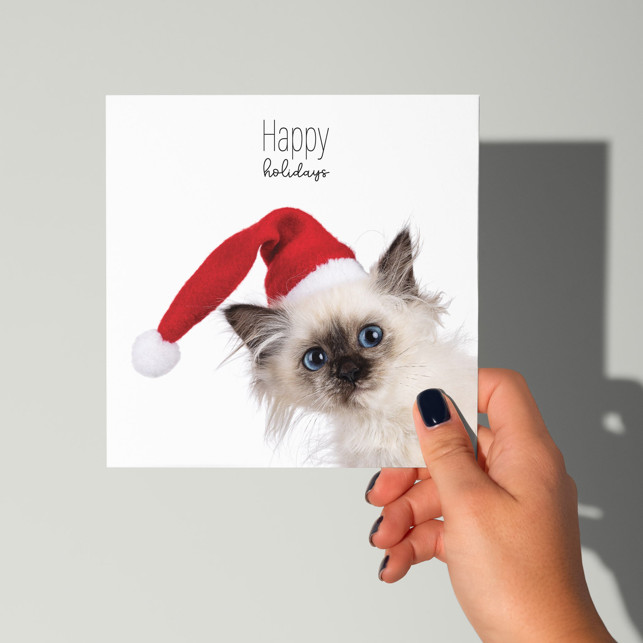 Happy Holiday kaart met kitten