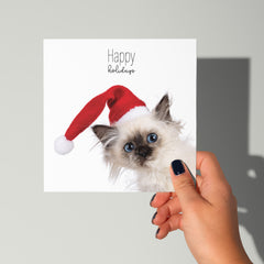 Happy Holiday kaart met kitten