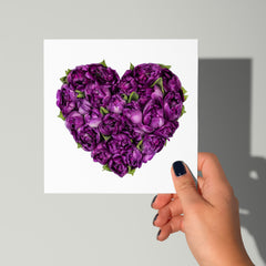 Kaart met tulpen in hartvorm - Catchy Store