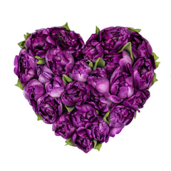 Kaart met tulpen in hartvorm - Catchy Store