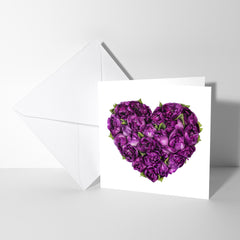 Kaart met tulpen in hartvorm - Catchy Store