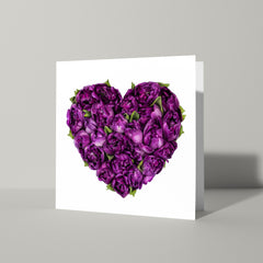 Kaart met tulpen in hartvorm - Catchy Store
