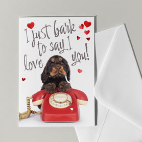 Valentijn kaart hond