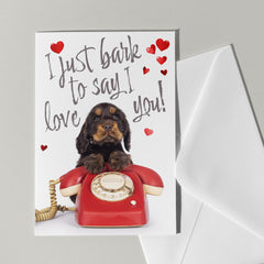 Valentijn kaart hond