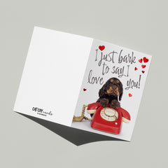 Valentijn kaart hond