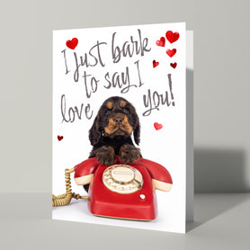 Valentijn kaart hond