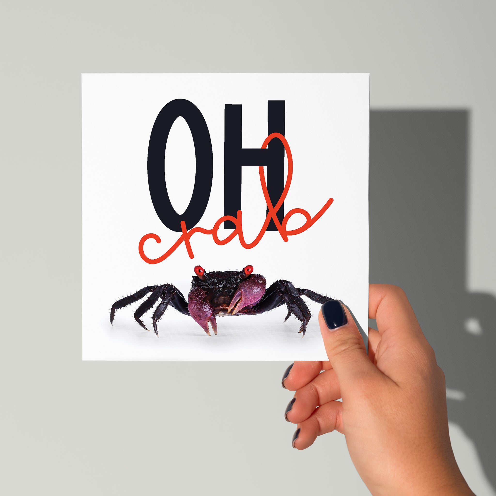 Slecht nieuws kaart met krab