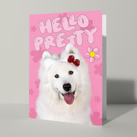 Zomaar kaartje Hello Pretty  (groot)